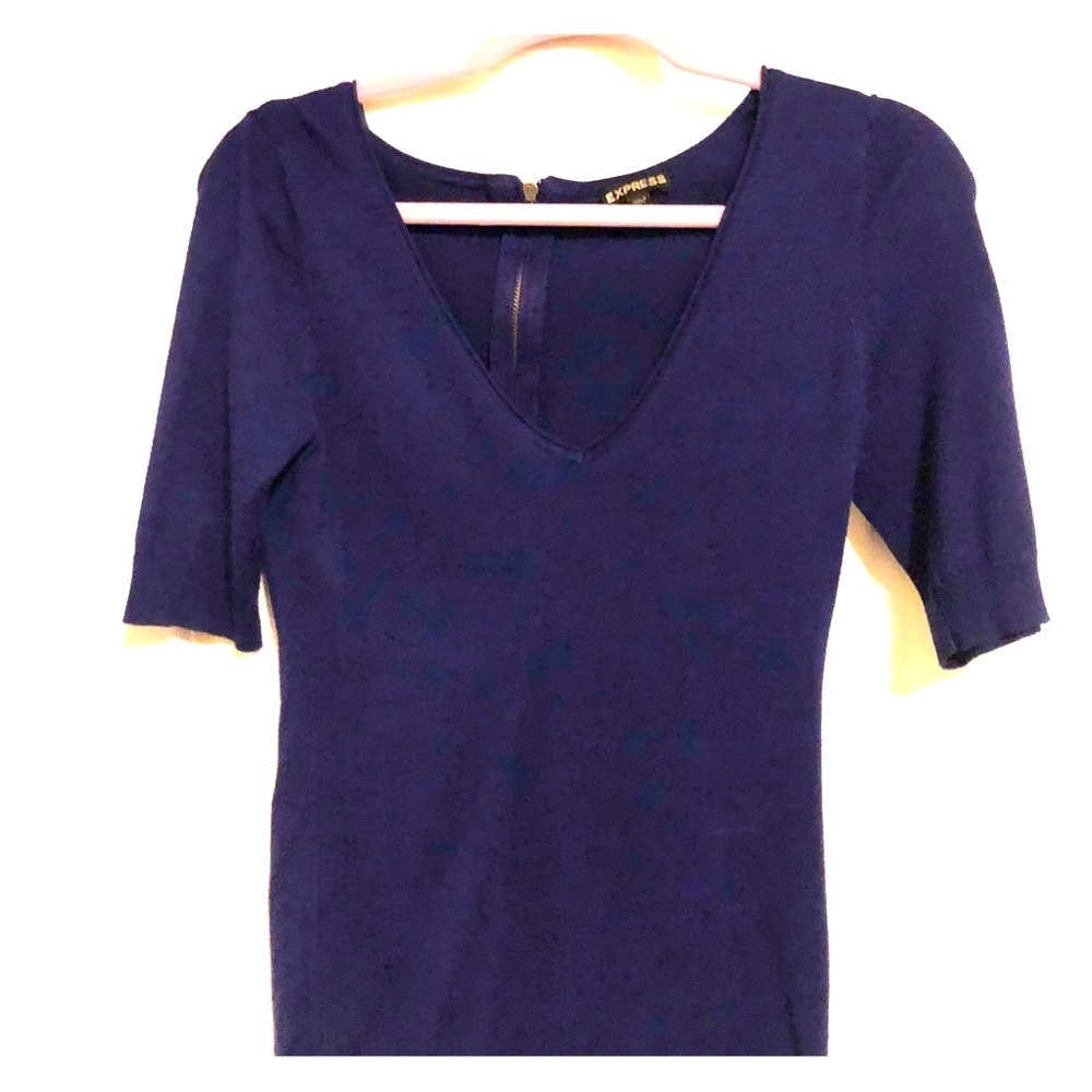 💙 EXPRESS V-Neck 3/4 sleeve Sweater with zipper